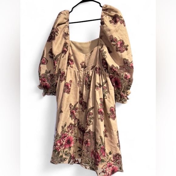Arula Floral Babydoll Dress 1X Cottagecore Puff Sleeve Prairie Altar’d State - Picture 3 of 7